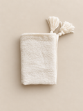Baby-Bambusdecke mit Quasten Spitzenzauber - Ecru