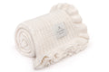 Bambus-Babydecke mit Rüschen - Cream